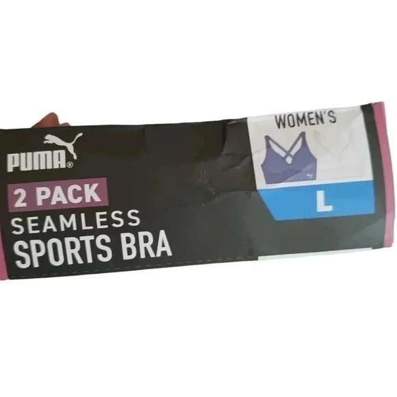 -Puma 2pack seamless sport bra size Large blue/white - Picture 4 of 5